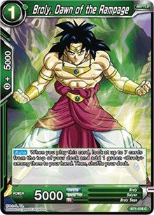 Broly, Dawn of the Rampage (2017) (BT1-076) [Galactic Battle]