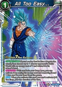 All Too Easy... (BT7-048_PR) [Assault of the Saiyans Pre-Release Cards]