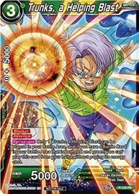 Trunks, a Helping Blast (Shop Tournament: Assault of Saiyans) (P-128) [Promotion Cards]