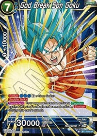 God Break Son Goku (Shatterfoil) (BT1-031) [Draft Box 04 - Dragon Brawl]
