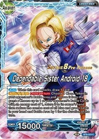 Android 18 // Dependable Sister Android 18 (BT8-023_PR) [Malicious Machinations Pre-Release Cards]