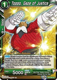 Toppo, Gaze of Justice (BT9-046) [Universal Onslaught Pre-Release Cards]