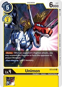 Unimon (ST3-07 C) [Starter Deck 03: Heaven's Yellow]