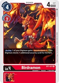 Birdramon - BT1-017 (BT1-017 U) [Release Special Booster 1.0]