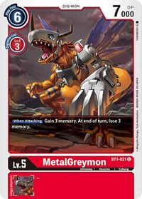 MetalGreymon - BT1-021 (BT1-021 U) [Release Special Booster 1.0]