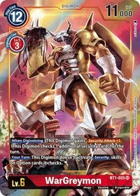 WarGreymon (Alternate Art) (BT1-025 SR) [Release Special Booster 1.0]