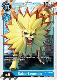 SaberLeomon (BT1-043 U) [Release Special Booster 1.0]