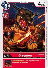 Greymon - ST1-07 (Tamer Party Promo) (ST1-07 U) [Starter Deck 01: Gaia Red]