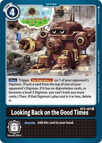 Looking Back on the Good Times (BT3-107 U) [Release Special Booster 1.0]