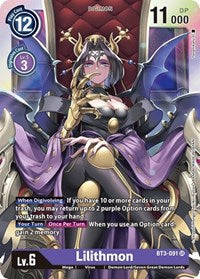 Lilithmon (BT3-091 SR) [Release Special Booster 1.0]