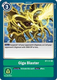 Giga Blaster (BT1-111 R) [Release Special Booster 1.0]