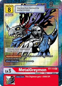 MetalGreymon (Secret Rare) (Alternate Art) (BT1-114 SEC) [Release Special Booster 1.0]