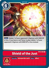 Shield of the Just (BT2-093 R) [Release Special Booster 1.0]