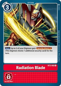 Radiation Blade (BT2-092 U) [Release Special Booster 1.0]