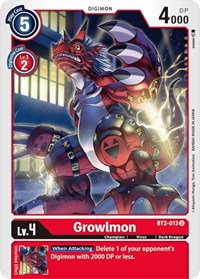 Growlmon (BT2-013 U) [Release Special Booster 1.0]