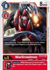 WarGrowlmon (BT2-017 R) [Release Special Booster 1.0]