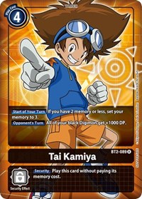Tai Kamiya - BT2-089 (Box Topper) (BT2-089 R) [Release Special Booster 1.0]