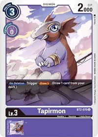 Tapirmon (BT2-070 U) [Release Special Booster 1.0]