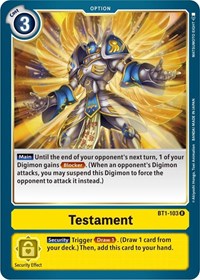 Testament (BT1-103 R) [Release Special Booster 1.5]