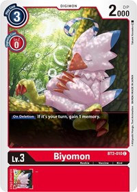 Biyomon - BT2-010 (BT2-010 C) [Release Special Booster 1.5]