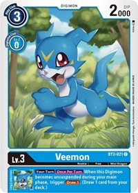 Veemon - BT2-021 (BT2-021 C) [Release Special Booster 1.5]