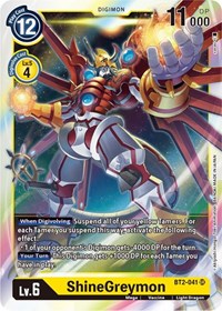 ShineGreymon (BT2-041 SR) [Release Special Booster 1.5]