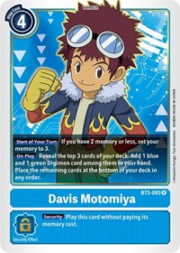 Davis Motomiya (BT3-093 R) [Release Special Booster 1.5]