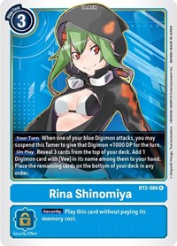 Rina Shinomiya (BT2-086 R) [Release Special Booster 1.5]