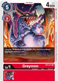 Greymon - BT3-011 (BT3-011 U) [Release Special Booster 1.5]