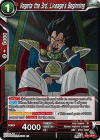Vegeta the 3rd, Lineage's Beginning (EB1-09) [Battle Evolution Booster]