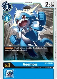Veemon - BT3-021 (BT3-021 R) [Release Special Booster 1.5]