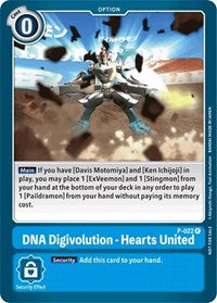 DNA Digivolution - Hearts United (Special Release Memorial Pack) (P-022 P) [Digimon Promotion Cards]