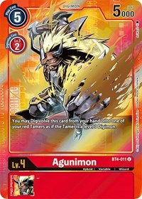 Agunimon (Alternate Art) (BT4-011 U) [Great Legend]