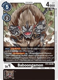 Baboongamon (BT4-068 U) [Great Legend]