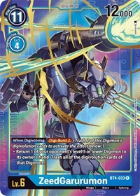 ZeedGarurumon (Alternate Art) (BT4-033 R) [Great Legend]