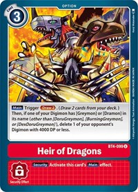 Heir of Dragons (BT4-099 U) [Great Legend]