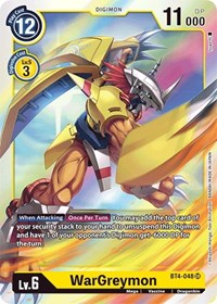 WarGreymon (BT4-048 SR) [Great Legend]