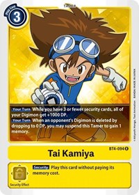 Tai Kamiya (BT4-094 R) [Great Legend]