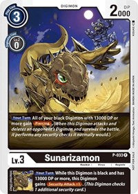 Sunarizamon - P-033 (Great Legend Power Up Pack) (P-033 P) [Digimon Promotion Cards]