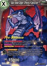 Black Smoke Dragon, Offering of Destruction (BT13-124) [Supreme Rivalry Pre-Release Cards]
