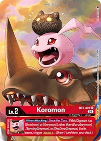 Koromon - BT5-001 (Premier TO Event June 2021) (BT5-001 U) [Battle of Omni]