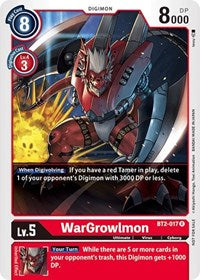 WarGrowlmon - BT2-017 (Official Tournament Pack Vol.2) (BT2-017 R) [Release Special Booster 1.0]