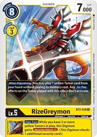 RizeGreymon - BT2-038 (Official Tournament Pack Vol.2) (BT2-038 R) [Release Special Booster 1.0]