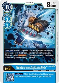 WereGarurumon: Sagittarius Mode (BT5-029 R) [Battle of Omni]