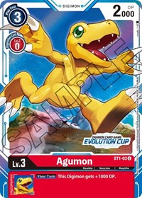 Agumon - ST1-03 (July Evolution Cup 2021 Stamped) (ST1-03 U) [Starter Deck 01: Gaia Red]