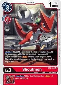 Shoutmon (BT5-009 U) [Battle of Omni]