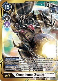 Omnimon Zwart (Alternate Art - As'Maria) (BT5-087 SR) [Battle of Omni]