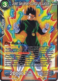 Great Saiyaman, Combo of Justice (BT14-039) [Cross Spirits Pre-Release Cards]