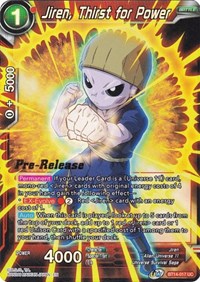 Jiren, Thirst for Power (BT14-017) [Cross Spirits Pre-Release Cards]
