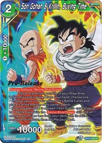 Son Gohan & Krillin, Buying Time (BT14-148) [Cross Spirits Pre-Release Cards]